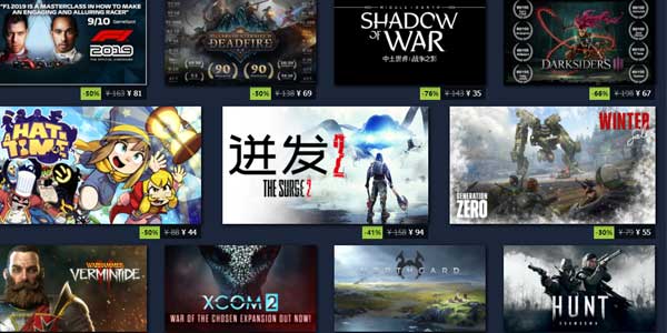 2019年STEAM冬季促销已经开始